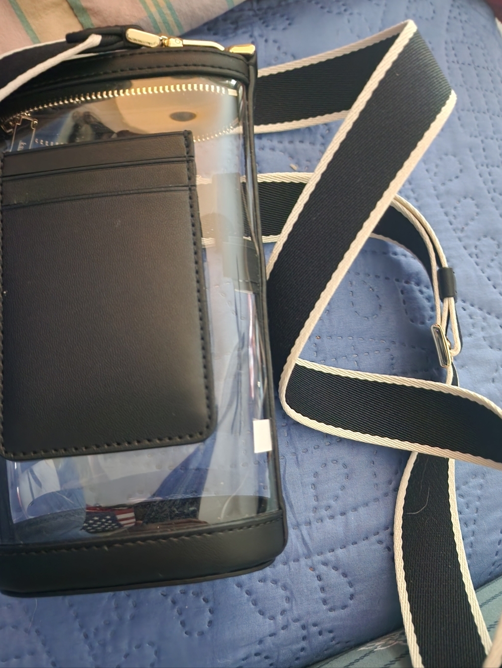 kate spade Clear Crossbody with Black Trim and Gold Hardware - Picture 2 of 5